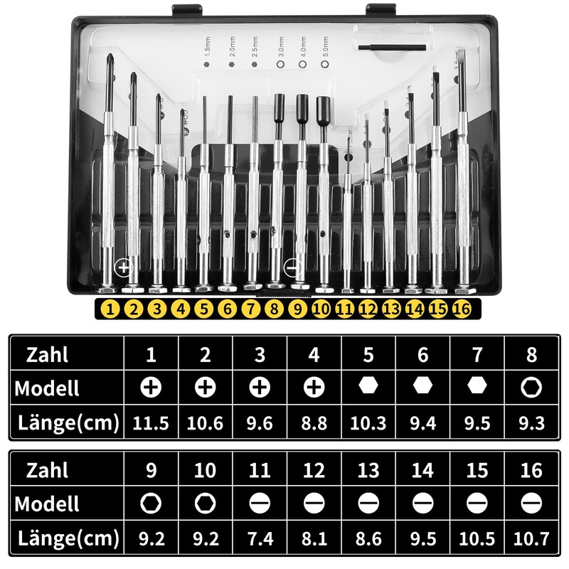 GZEINB 17 in 1 Mini Precision Mechanic Screwdriver Set, Watchmaker
