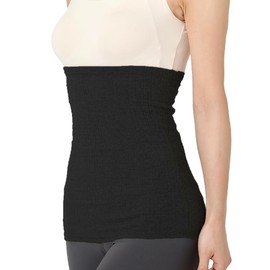 LINOR Women's Belly Wrap, Pregnant Women, Maternity & Children, Cute, Cotton, Soft, Cold Protection, Warm, Black