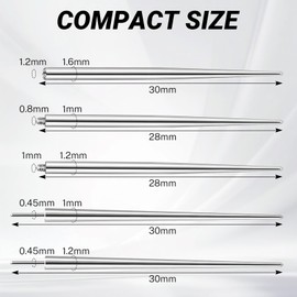 16G 18G Piercing Taper Insertion Tool – Stainless Steel Piercing Ball Grabber Tool Sets with Threadless Insertion Pin & Threader Tools Fit for Ear/Nose/Eyebrow/Lip Piercings