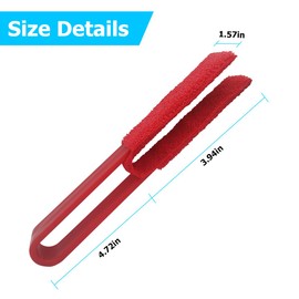 Mandark Car Blinds Duster, 2PCS Vehicle Window Blind Cleaner Duster Brush with Microfiber Sleeves, Auto Shutter Cleaning Tools for Dust Ceiling, Air Conditioner Vents, Fans, Universal Fit (Red)