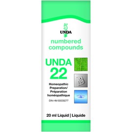 UNDA - UNDA 22 Numbered Compounds - Homeopathic Preparation - 20 ml Liquid