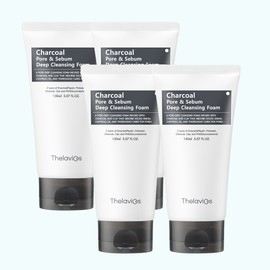 Terabikos Terabicos Charcoal Pore Sebum Mildly Alkaline Deep Cleansing Foam Double Plan 150ml+150ml, 2 pieces / 테라비코스 차콜 모공 피지 약알칼리성 딥 클렌징폼 더블기획 150ml+150ml, 2개
