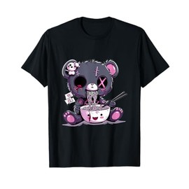 Goth Pastel Cute Creepy Kawaii Teddy Bear Voodoo Doll Ramen T-Shirt