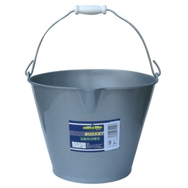 Yatsuya Industrial 34039 Silver Bucket, 2.1 gal (8 L)