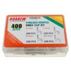 HUAREW 4 Sizes 400 Pcs White Plastic Steel Nail Cable