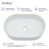 Lordear Vessel Sink Oval 19 x 12 Inch White Ceramic