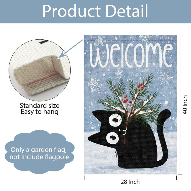 Winter Garden Flag 28 x 40 Inch Double Sided for