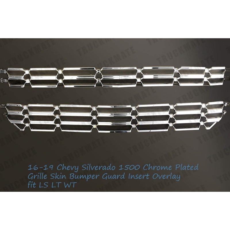 16-18 Chevy Silverado 1500 Chrome Plated Grille Skin Bumper Guard