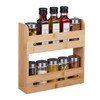 Relaxdays Bamboo Spice Rack, 2 Levels, H x D x