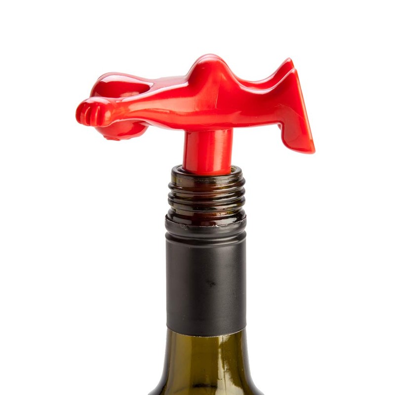 Blue Sky Happy Man Bottle Stopper, Bright Red, BS-HM_BS