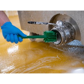 Vikan 5382806 Pipe Brush with Handle, one Piece, 3.1", Medium, Yellow