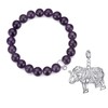 Philip Jones Amethyst Gemstone Bracelet with Elephant Charm Created with