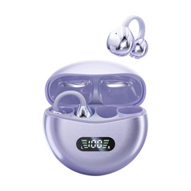 Open On Ear Headphones Bluetooth 5.4 with Headband Air Bone Conduction Wireless Headphones Air Line Bone Sound Headphones Sport with Ear Clip Wireless Earphones Bluetooth Earbuds for Running Cycling