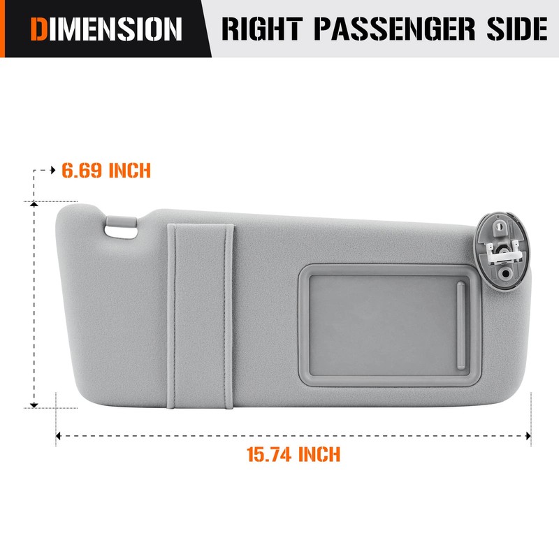 Sun Visor with Light for 2009-2016 Toyota Venza with Sunroof,