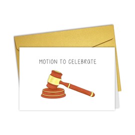 Nchigedy Funny Law School Graduation Card, Gavel Congratulations Card for Law Degree Student, Passing The Bar Exam Cards, New Lawyers Gifts