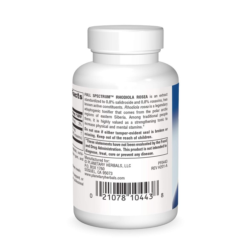 Planetary Herbals Full Spectrum Rhodiola Rosea Extract Tablets, 30 Count