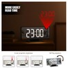 Lichamp Projection Alarm Clocks Bedside,180° Rotatable Projector Mirrorautomatic Brightness,LED Digital