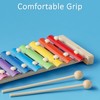 2Pcs Wood Xylophone Mallets, 7.5 Inch Percussion Sticks for Xylophone
