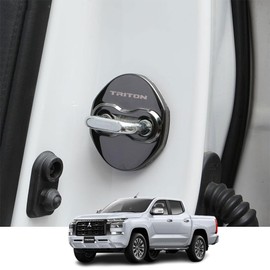 Kakash Mitsubishi Stainless Steel Door Lock Cover, Protective Buckle Cover, Rust Proof, Latch Stop, Interior Molding, Stainless Steel, Steel Car Styling, Custom Parts for Exterior Accessories, Nail