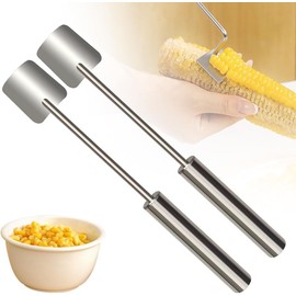 Corn Peeler,New Long Handle Stainless Steel Corn Stripper Tool, Corn on The Cob Remover, Corn Peeling Tool,Corn Cutter to Cut Corn Off The Cob,Suitable for Kitchen and Outdoor Dining