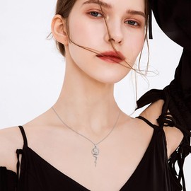 ZIPPICE Dragon Necklace for Women 925 Sterling Silver Key Necklace Jewelry Gift for Girl Daughter Friends