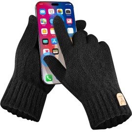 SELBATON Winter Warm Gloves Knitted Soft Gloves Outdoor Driving Cycling Writing Fishing Running Skiing for Men and Women