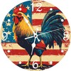 ubcindy Silent Non Ticking Wall Clock 12 Inch, Rooster Retro