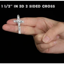 Fashion Jewelry JESUS CROSS CRUCIFIX FAITH HOPE Pendant On 925 Sterling Silver Plated 20" Chain