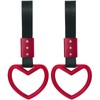 2 Pieces Rings Heart Shaped Car Handle Straps Drift Charm