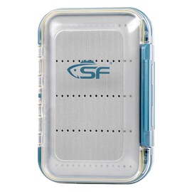 SF Large Waterproof Fly Box - Double Sided Clear Lid - Ice Fishing & Jig Head Tackle Box - Fly Flies (Dry, Wet, Nymph, Streamer) & Foam