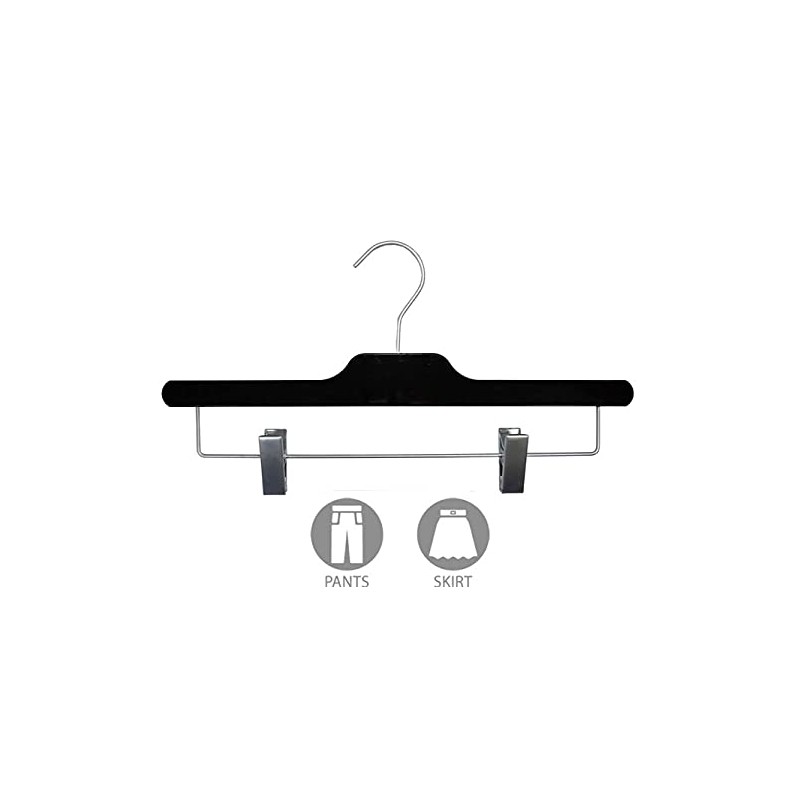 High-end Black Acrylic Bottom Hanger, 12 Pack Luxury Quality Pants