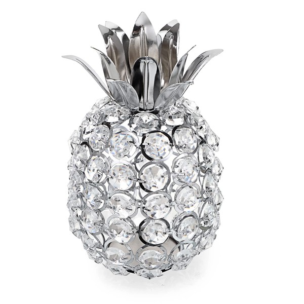 TOLIDA Sparkly Crystal Pineapple Fruit Ornament Artificial Fruit Sculpture Figurine