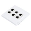 Ethernet Wall Plate 6 Port, Cat 6 Ethernet Wall Outlet