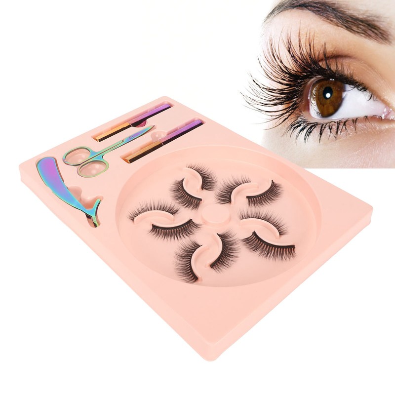 5 Pairs Magnetic Lashes with Eyeliner Kit Glue Free Waterproof