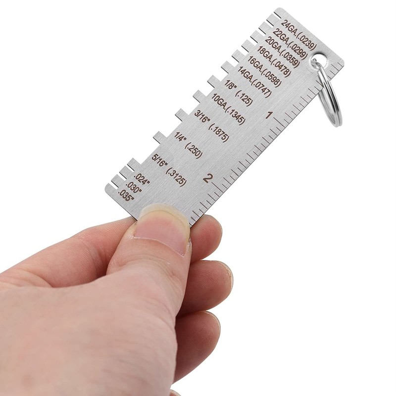 2 Pcs Stainless Steel Metal Sheets,Welding Thickness Wire Measuring Tool,Wire