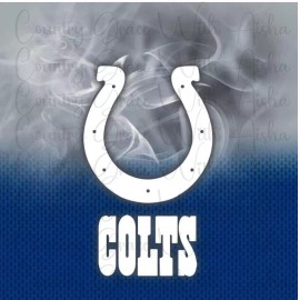 Handmade 20oz Skinny Tumbler Sublimation Transfer Colts Football Ready To Press