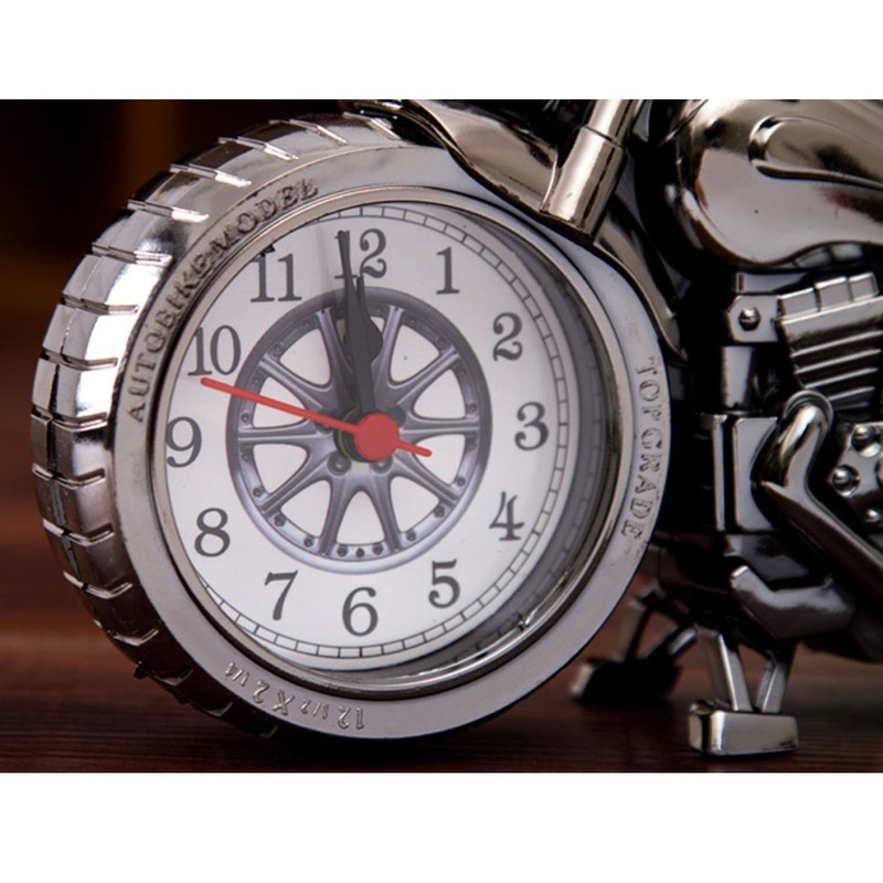Gearmax Retro Motorcycle Style Students Alarm Clock Desk Time Clock