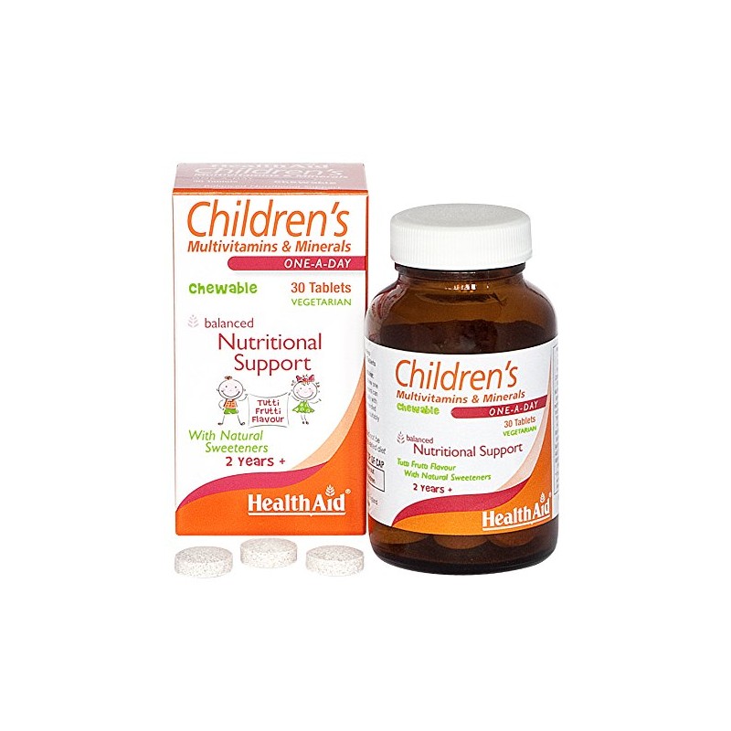 HealthAid Children's MultiVitamin + Minerals - 30 Vegetarian Tablets 30