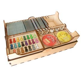 The Broken Token Pandemic Compatible Biohazard Containment Unit - Wooden Storage Box with Multiple Trays and Dividers