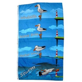 Flag Wind Seagull Lighthouse 90 x 150 cm