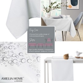 AmeliaHome Tablecloth, Lotus Effect, Water-resistant