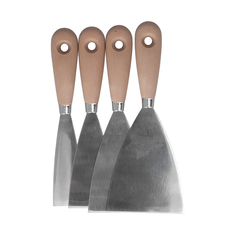 4 Pcs Putty Knife Scrapers Stainless Steel Spackle Knife Metal