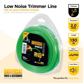 UNIVERSAL NLO016 Low Noise Trimmer Line For All Grass Trimmers - 2.0 mm x 130 m