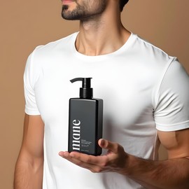 Superior Mane Champú para el crecimiento del cabello para hombres (8.5 fl oz) Activación de folículos y raíces para un cabello más grueso y más comple