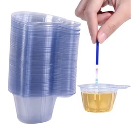 Crystal Epoxy Mixing Cup, Resin Moulds Resin Mixing Cup, Plastic Disposable Resin Dispenser Cup, Disposable Mixing Cup, Plastic Transparent Measuring Cup, Epoxy Mixing Cup, 40 ml, 100 Pieces