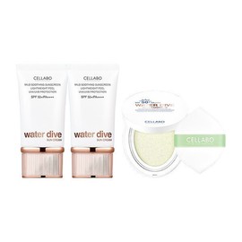 Cellavo Water Dive Sunscreen Season 3 60g x2 + Sun Cushion 23g / 셀라보 워터 다이브 선크림 시즌3 60g x2 + 선쿠션 23g