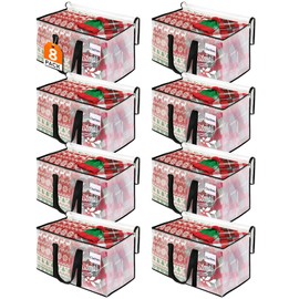 BlissTotes Moving Bags, 93L 8-Pack Storage Bags, Moving Box Heavy Duty Extra Large, Moving Totes with Zipper, Reinforced Handles & Tag Pocket, Boxes for Packaging Moving