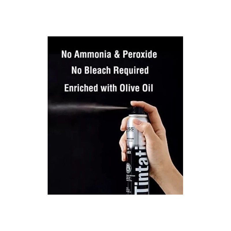 Kiss Tintation Temporary Color Spray 2.82 oz (Darkest Brown) TCS02