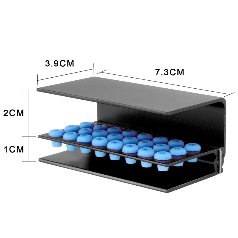 2pcs 24 Holes Burs Holder Block Case with Silicone Autoclavable