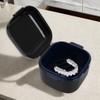 Portable Container for False Teeth, Denture Box with Strainer, Denture